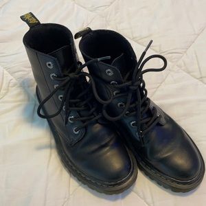 Black Dr Martins lace up, size 7, like new